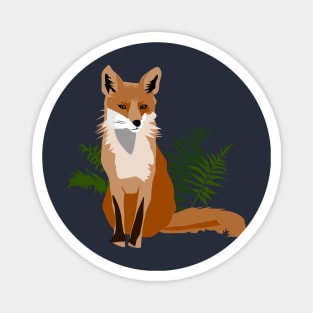 Fox and fern Magnet